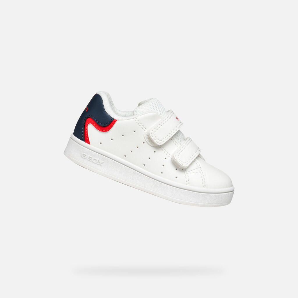 Geox - Baskets Bébé Garçon Eclyper Baby Blanc/multicolore - Chaussures De Sport - Blanc|multicolore - Decathlon
