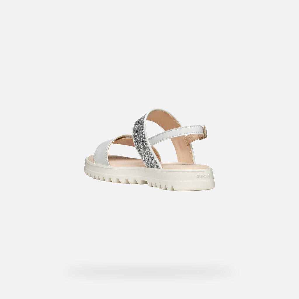 Geox Modelo J Sandal Coralie Gir Cor Branco 5/7