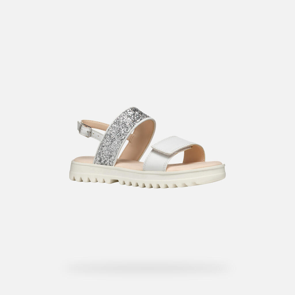 Geox Modelo J Sandal Coralie Gir Cor Branco 4/7