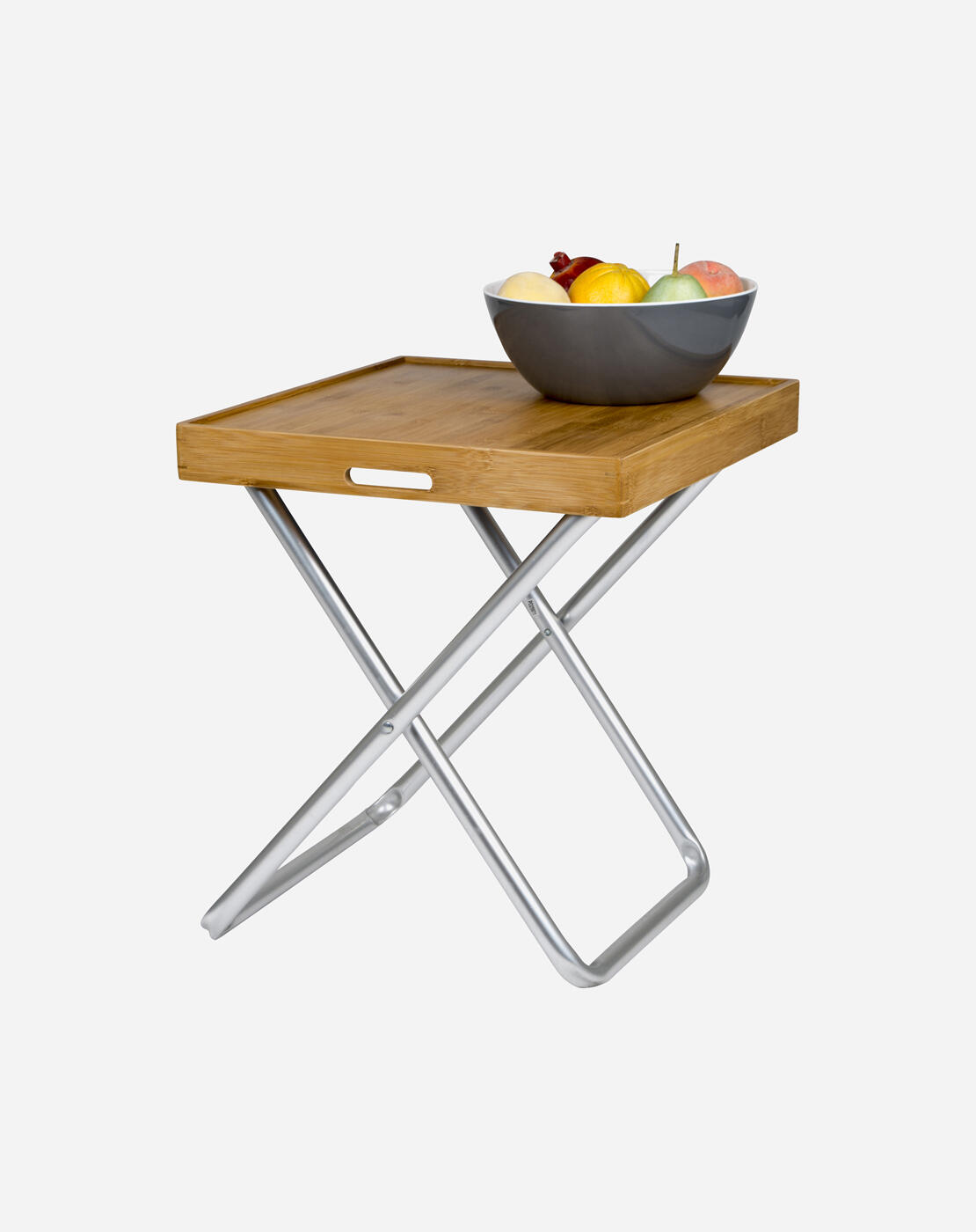 Plateau en bois 2en1 de service & table Petit déjeuner Poignée bambou 6/7