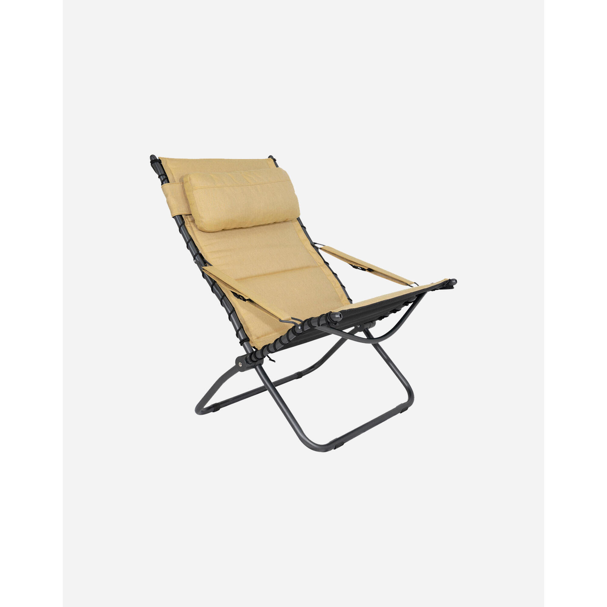 Crespo - Crespo - Lit Bain De Soleil - Ap/262 - Tex-comfort - Jaune - Lit De Camps - Jaune - Taille Unique - Decathlon