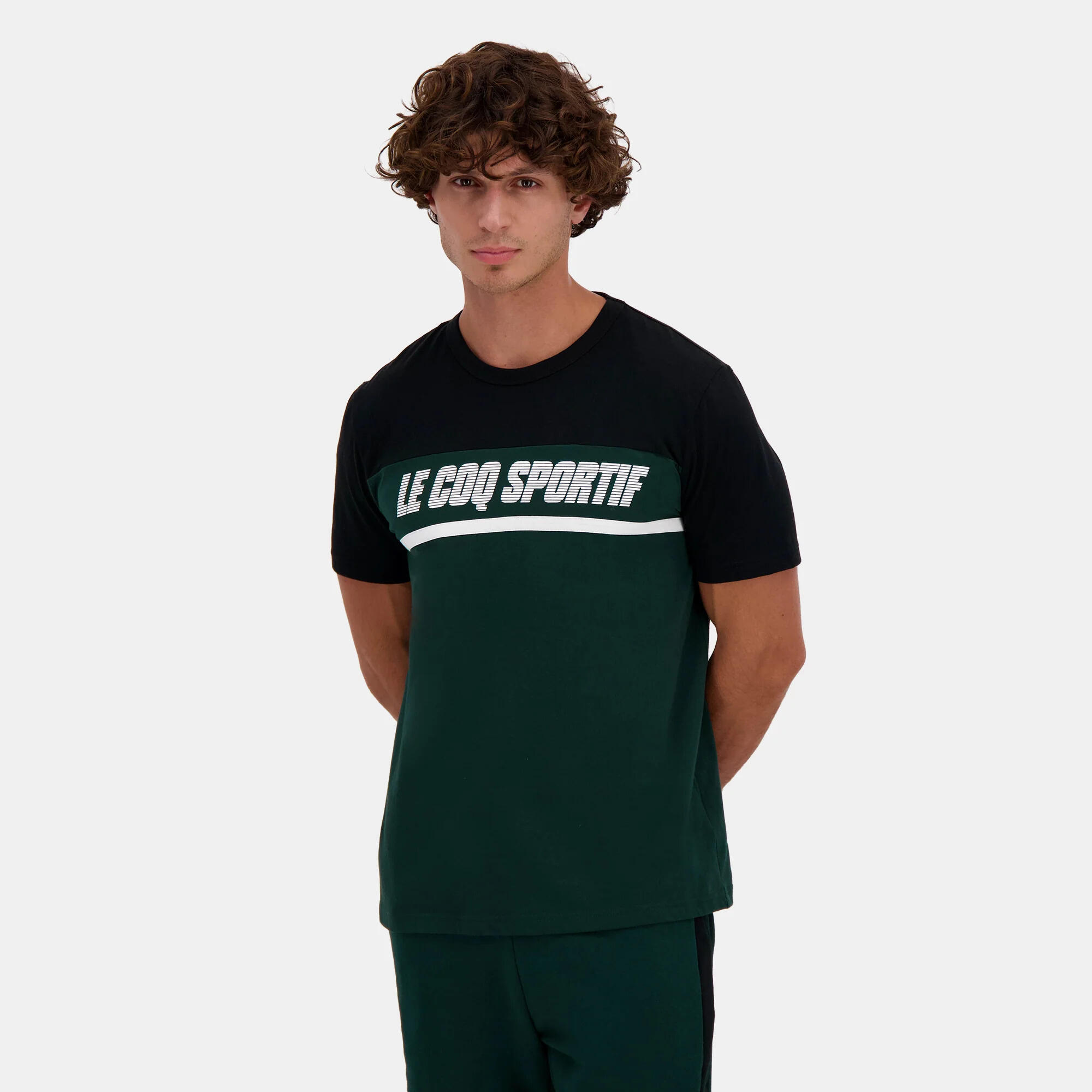 Camiseta Negra Hombre Le Coq Sportif Contemporánea 2/6