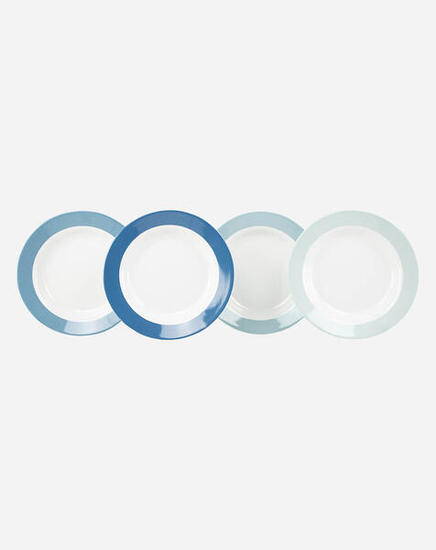Gimex - Colour Line - Assiette creuse - Ciel - 4 Pièces