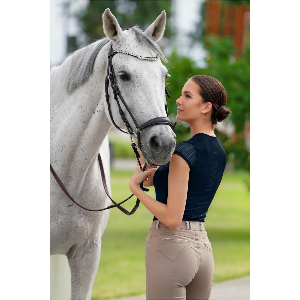Polo d'équitation manches courtes femme Cavalliera Casual Contessa 4/4