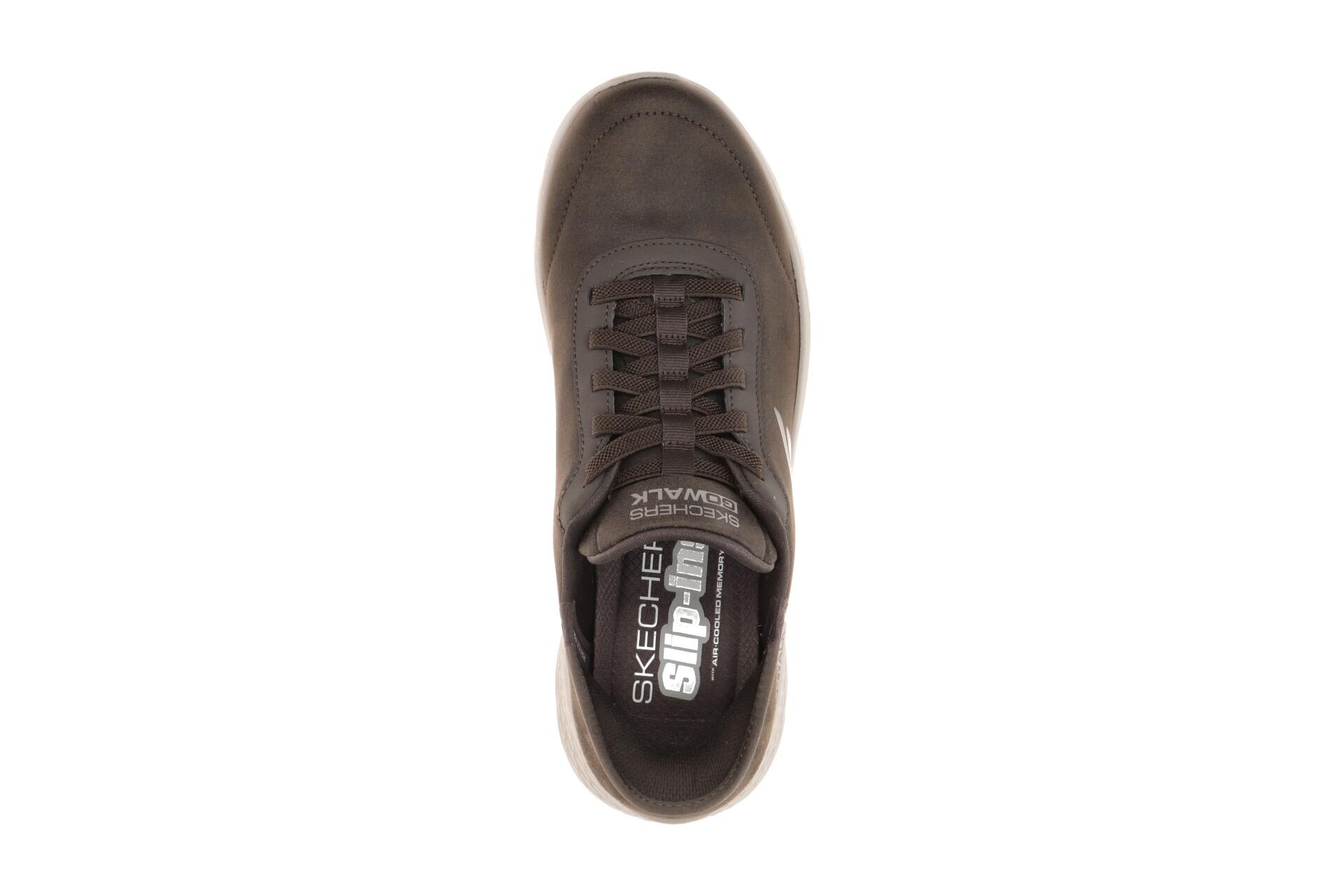 Baskets Skechers Modèle Slip - Ins Go Walk Flex - Smoot Couleur Marron 6/7