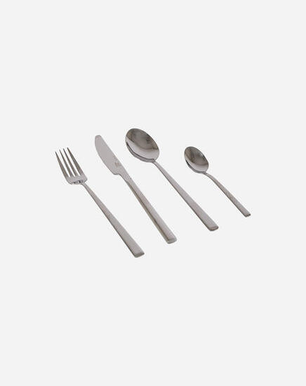 Bo-Camp - Besteck-Set - 4-Personen - Silber