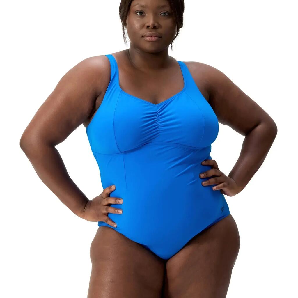 Speedo Shaping Aquanite Swimsuit - Bright Blue/Plus Size