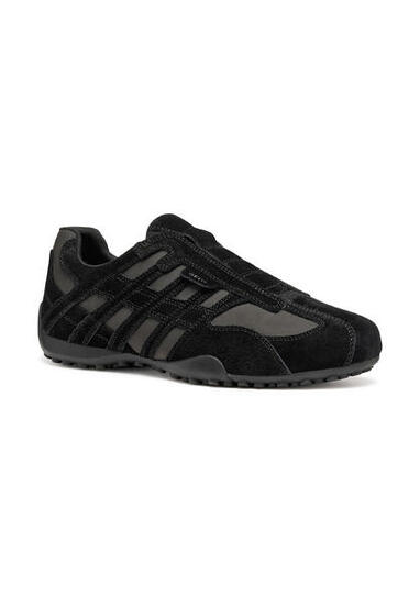 Geox U Snake Original A Herren Leder Sneaker Slip-On U56MNB 022EK C9999 schwarz