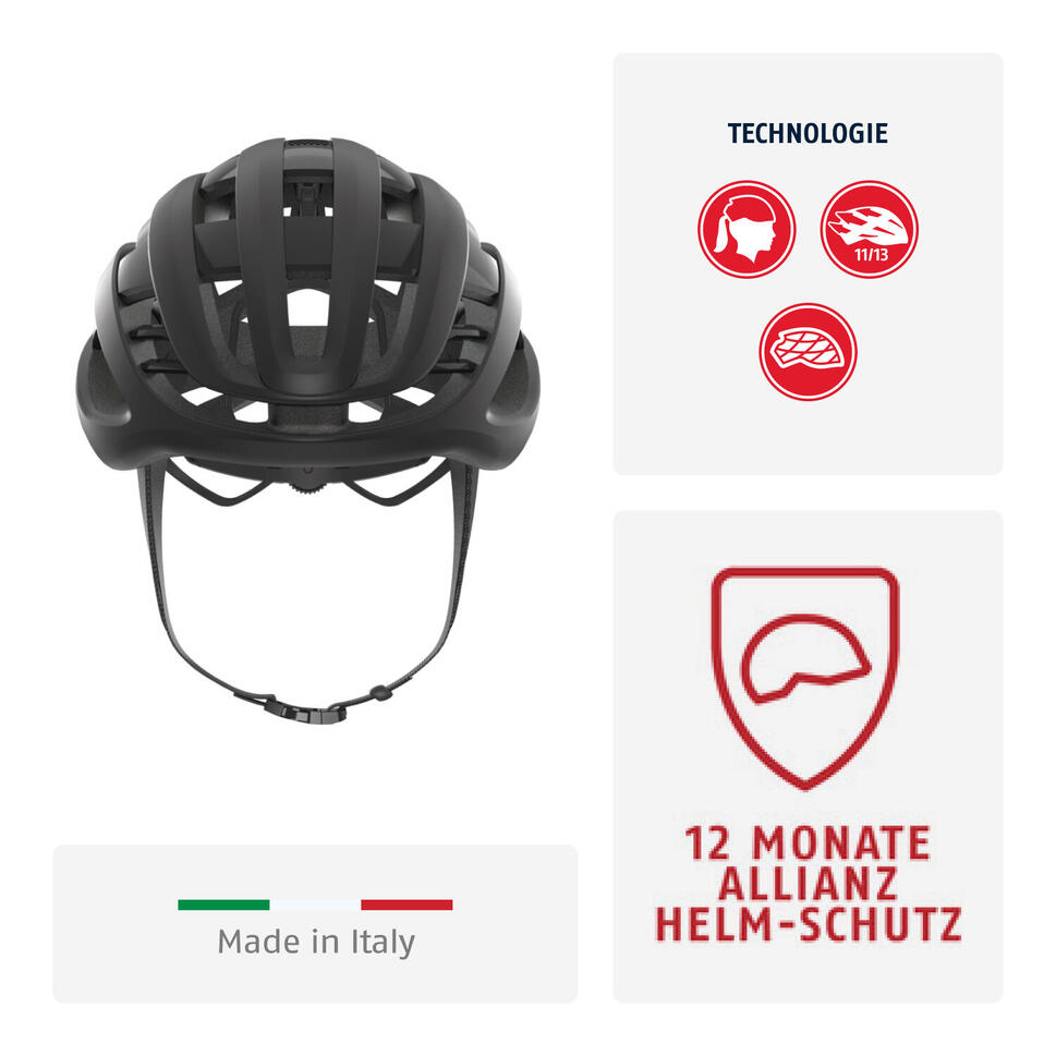 Kask rowerowy szosowy „Airbreaker”, czarny