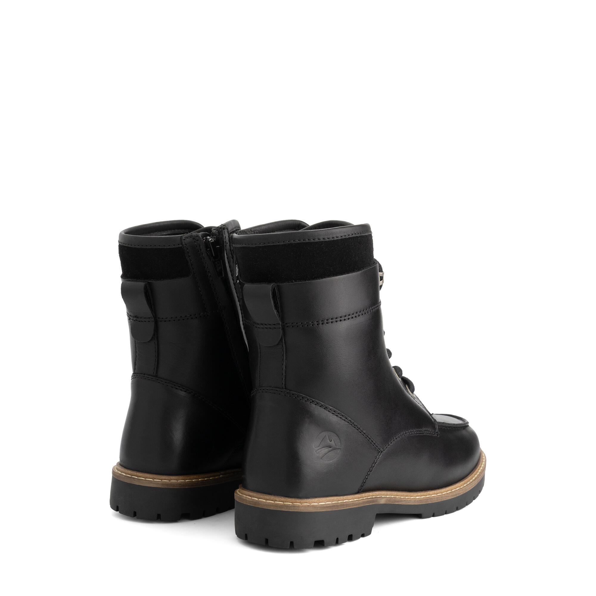 Tronstad Dames - Veterboots - Wolgevoerd - Zwart 2/6