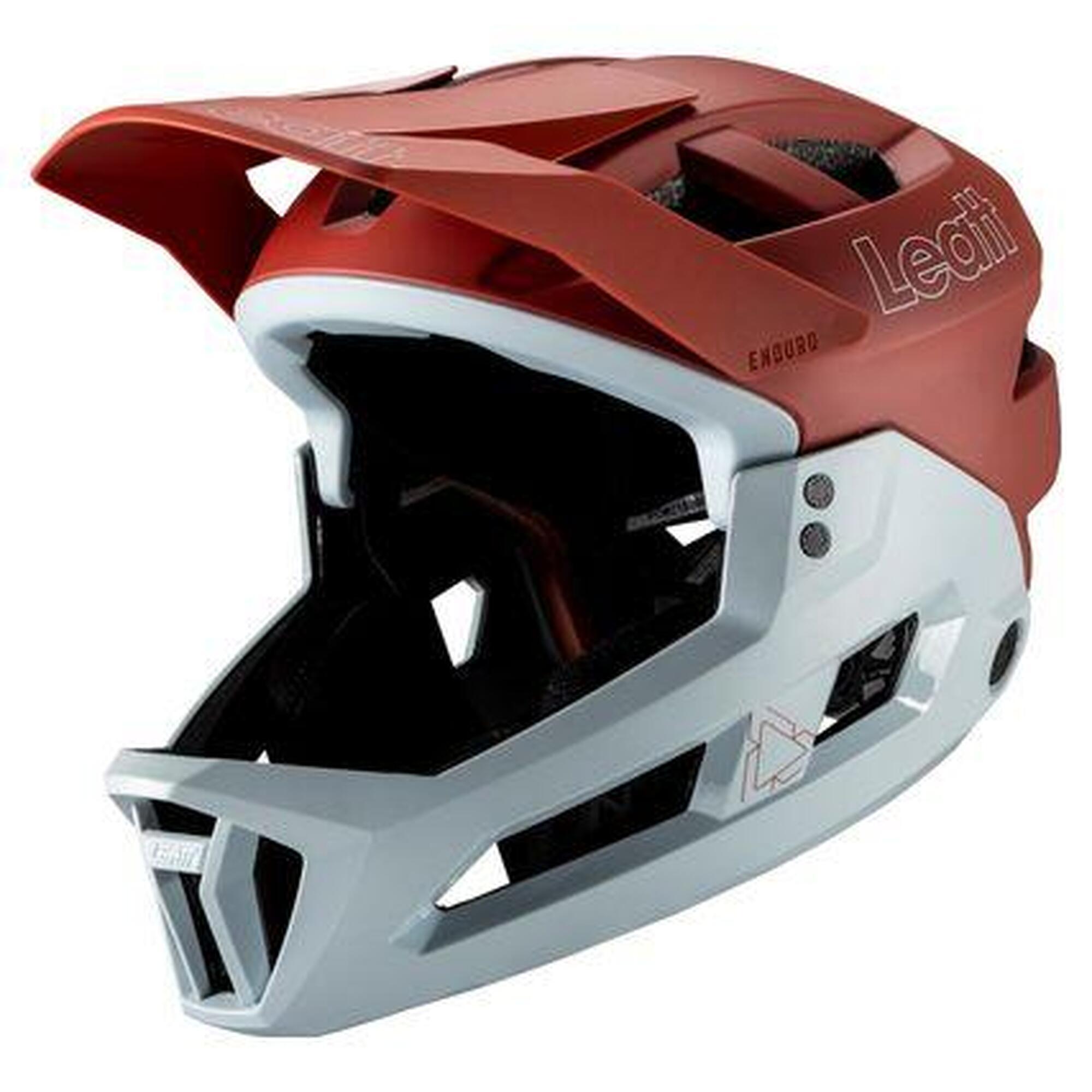 Casque avec Mentonnière Amovible Leatt Enduro 2.0 Rouge Lava