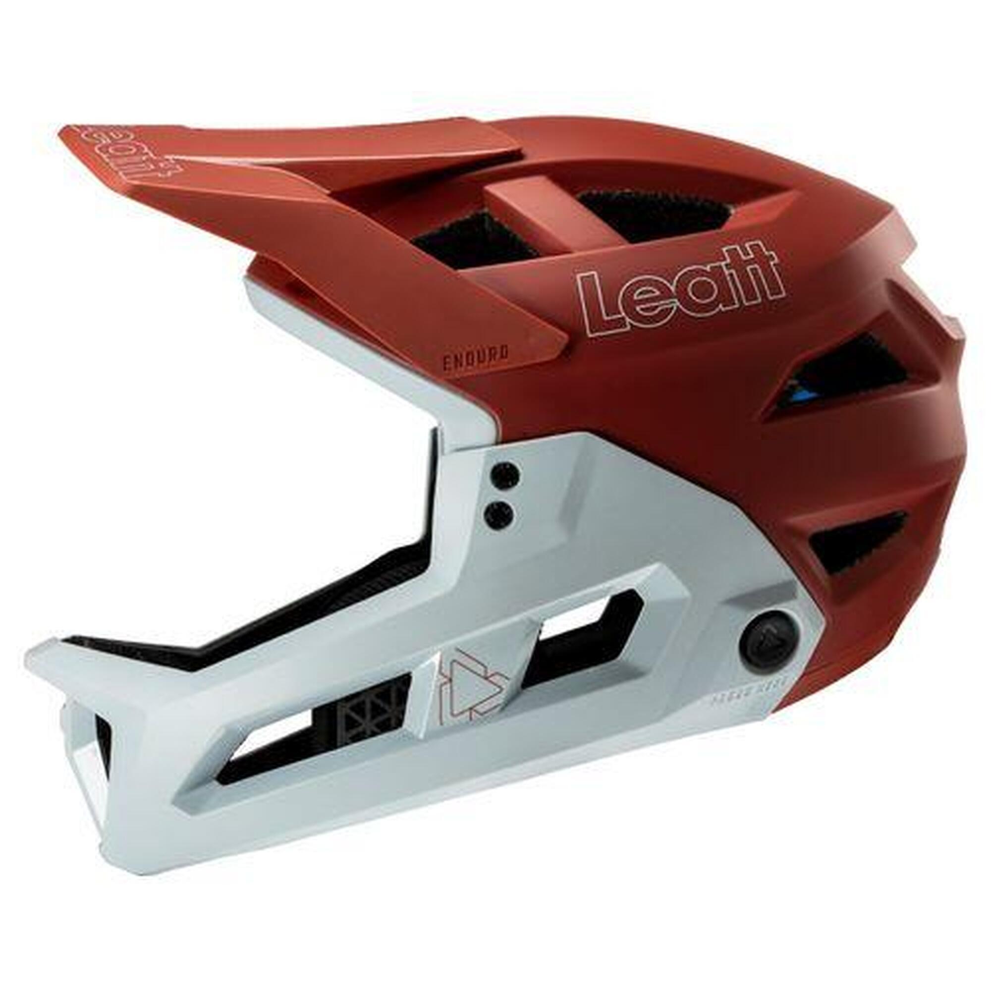 Casque avec Mentonnière Amovible Leatt Enduro 2.0 Rouge Lava