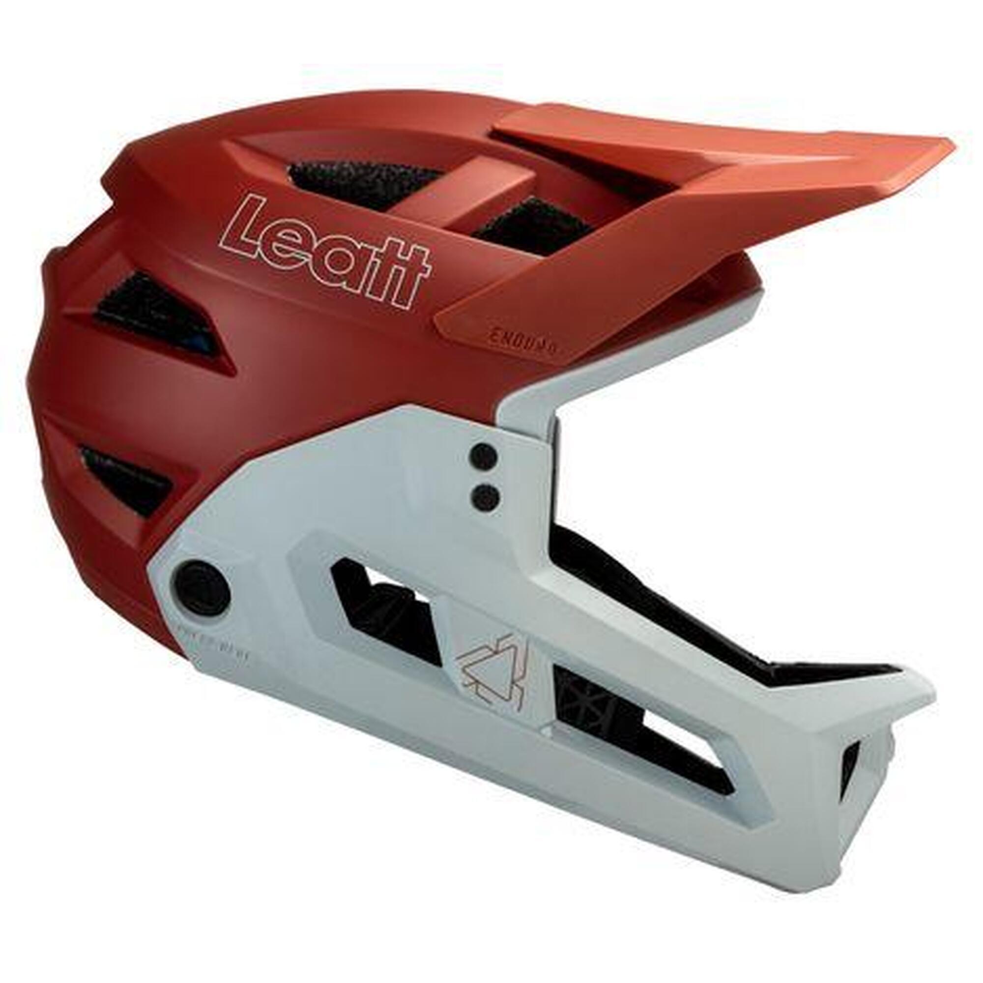 Casque avec Mentonnière Amovible Leatt Enduro 2.0 Rouge Lava