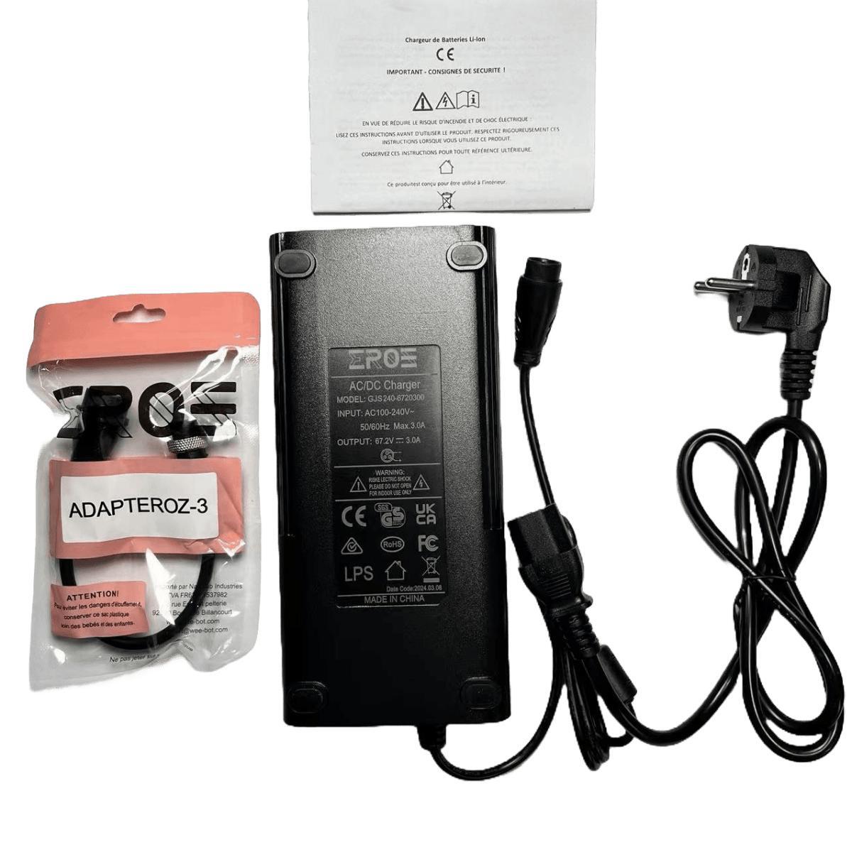 Chargeur Standard Universel de Trottinette Électrique pour Batterie 60V 4/6