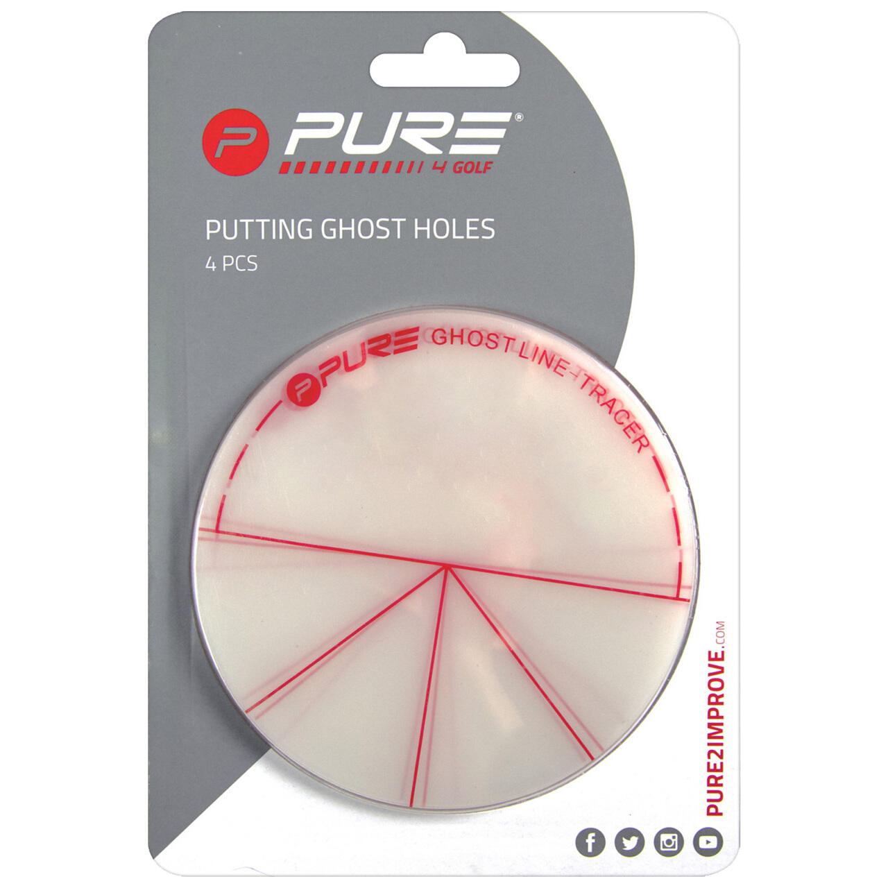 Pure2Improve Putting Ghost Holes Set Of 4 2/2
