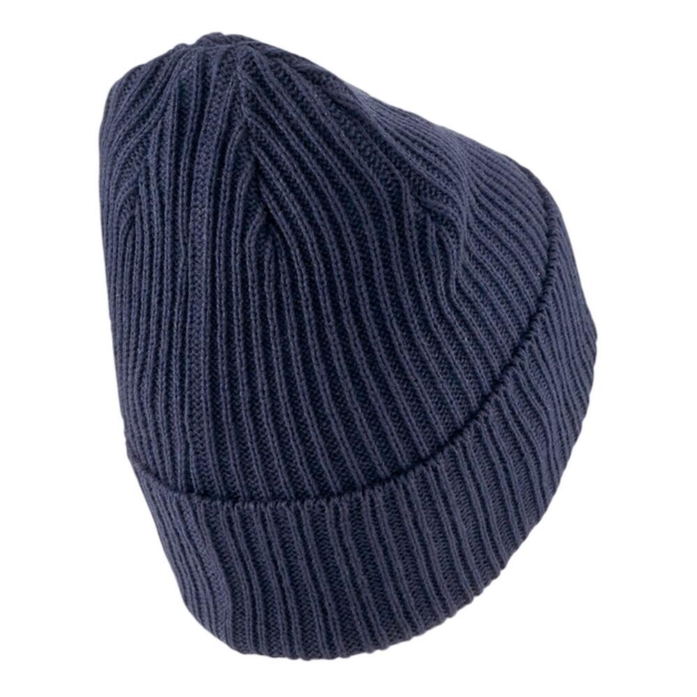 Gorro Beanie Classic Acanalado de Acrílico Azul Marino 2/2
