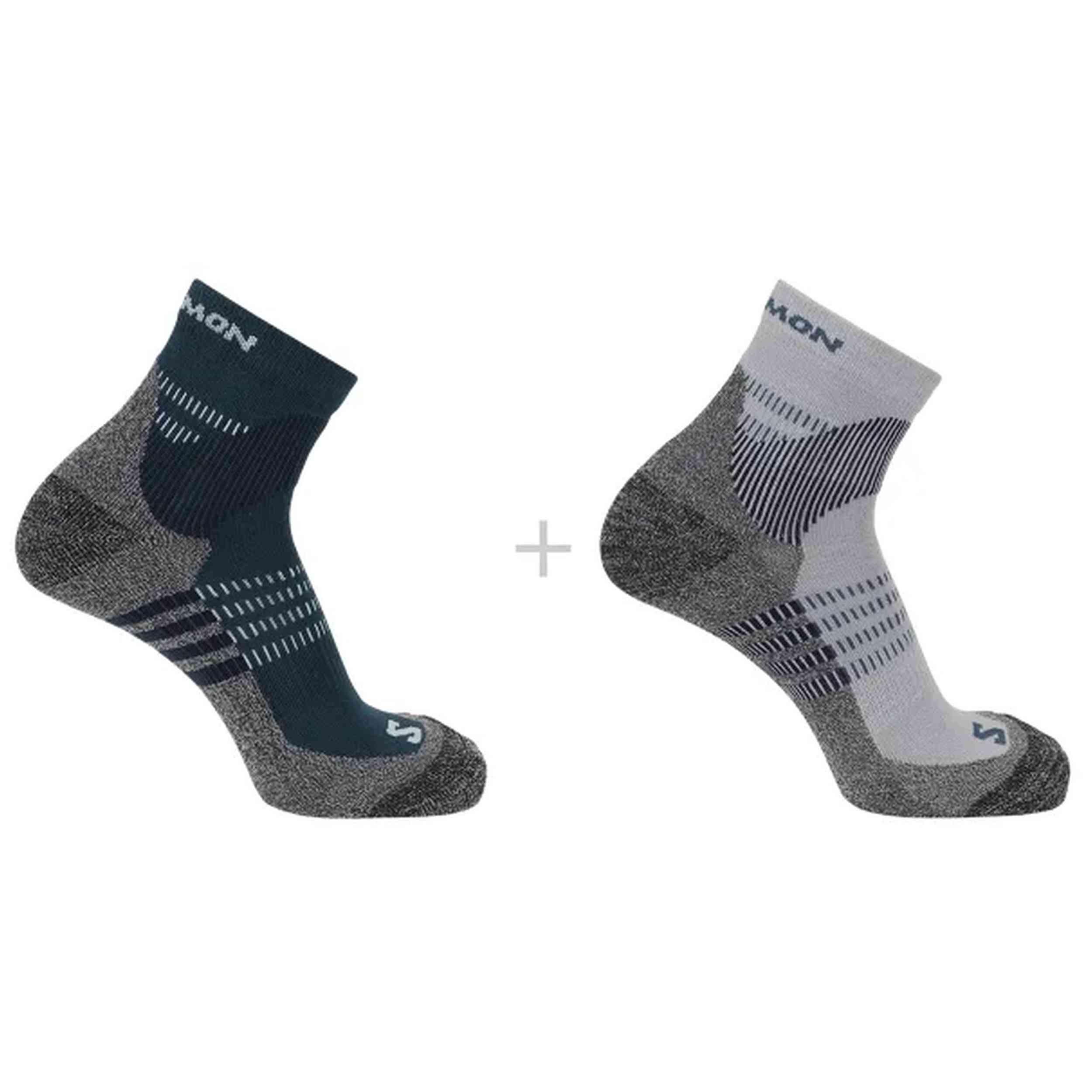 Salomon - Chaussettes Salomon Modèle Lc2166200 Pour Homme - Chaussettes - Gris - Petit - Decathlon