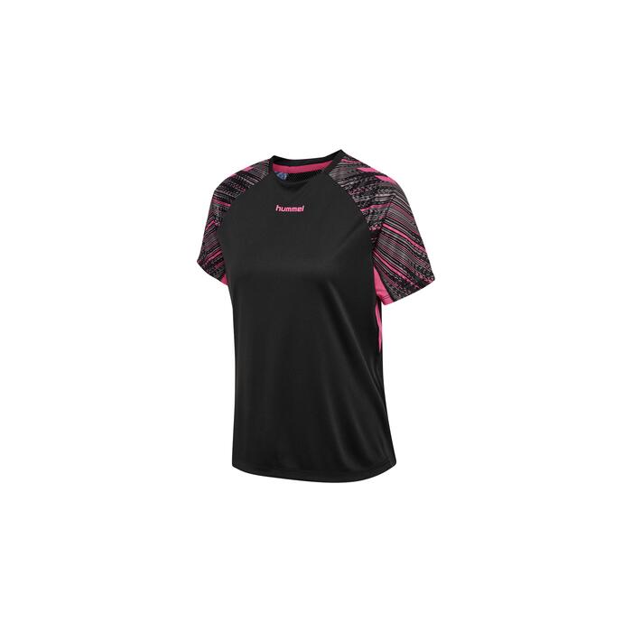 Hummel - Tshirt Hml Blaze Pro Training W - Maillot Manches Courtes - Noir|rose - Decathlon