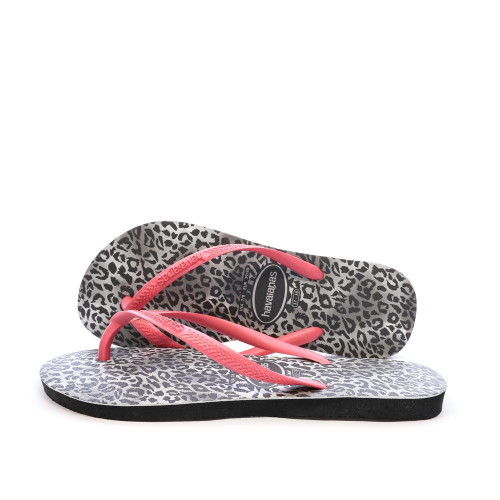 Havaianas - Tongs Gris/rose Femme Havaianas Hav Slim Leopard - Tongs - Gris - Decathlon