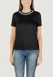 t-shirt crop top Onljolly Life S/S Reg Pearl Top Jrs FEMME noir