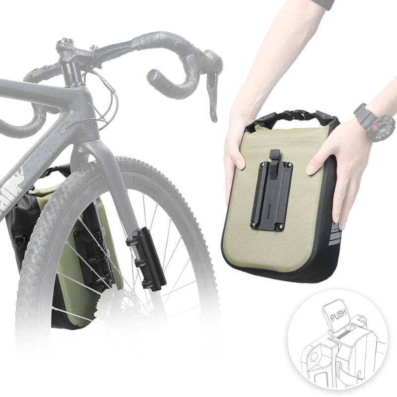 Sakwa rowerowa na przedni widelec Rhinowalk RK404 4l + adapter bikepacking 3/7
