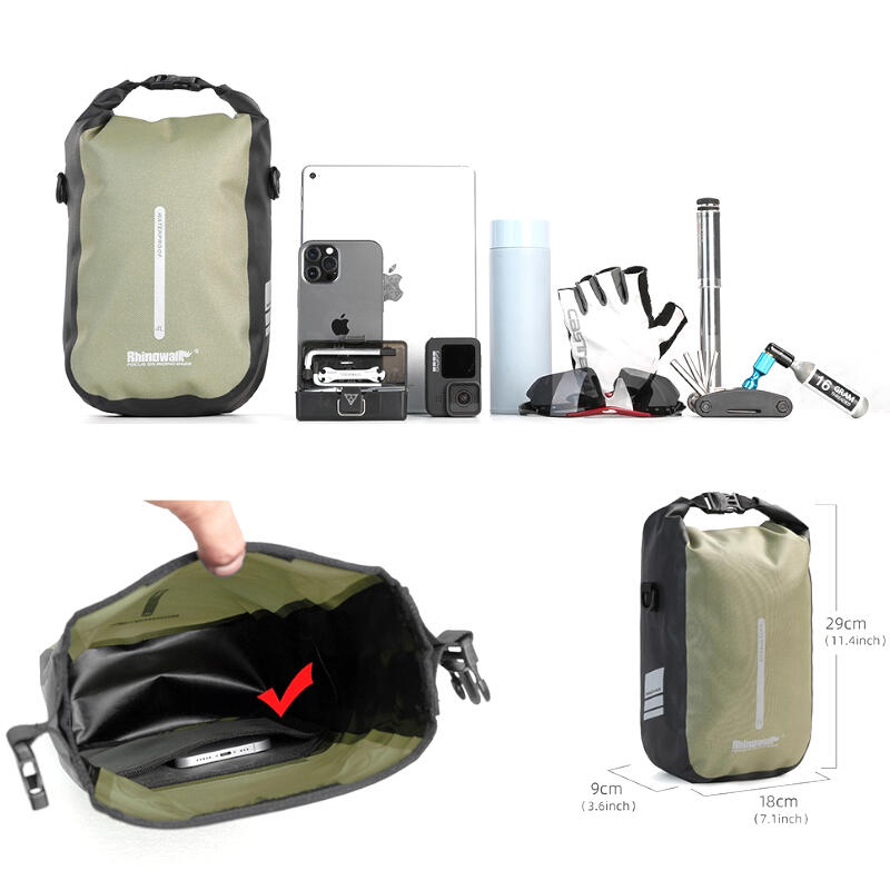 Sakwa rowerowa na przedni widelec Rhinowalk RK404 4l + adapter bikepacking 7/7