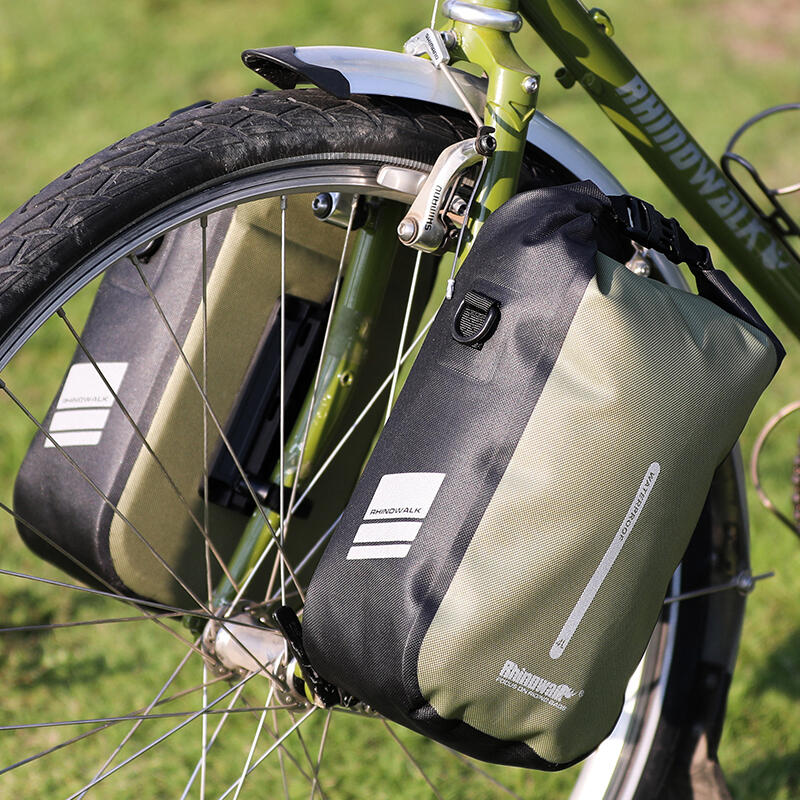 Sakwa rowerowa na przedni widelec Rhinowalk RK404 4l + adapter bikepacking 5/7