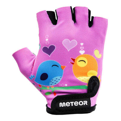 Kinder/kids uil fietshandschoenen (roze)