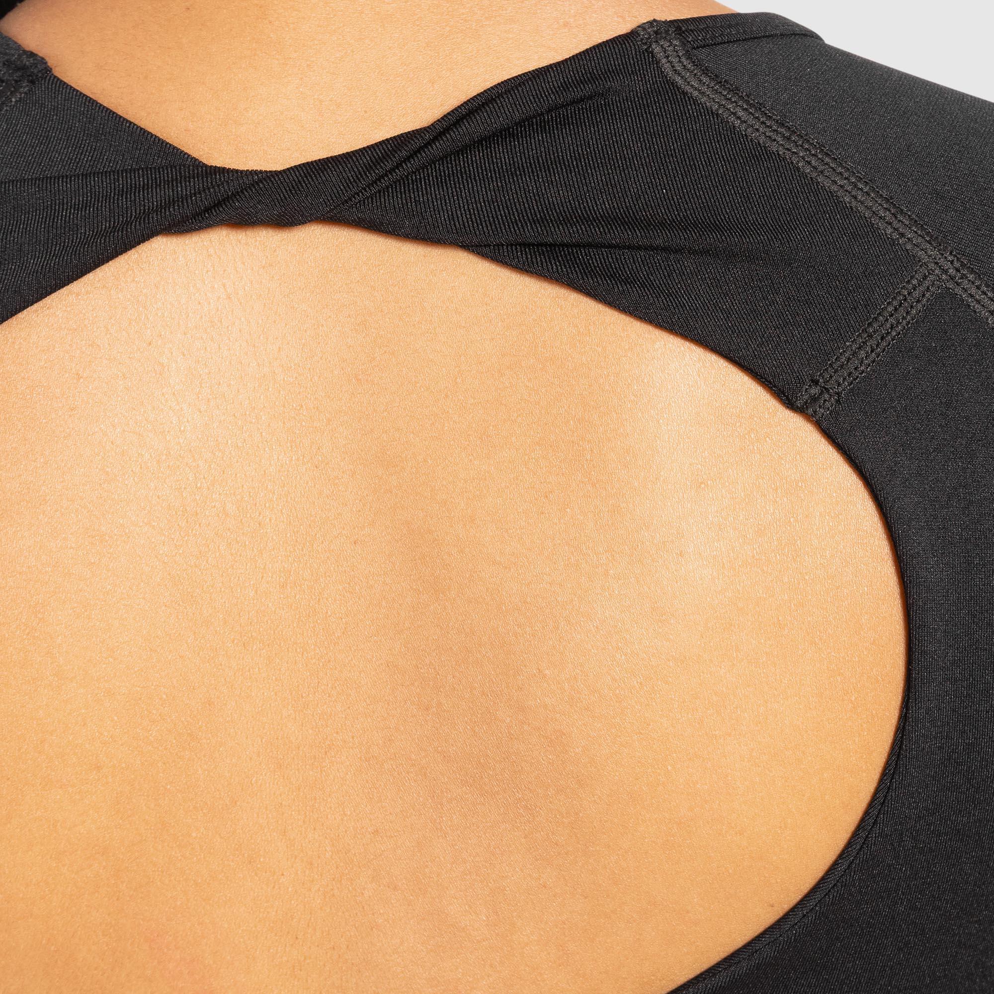 Damen Crop Longsleeve Bethy Schwarz 4/5