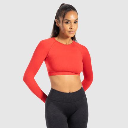 Damen Crop Longsleeve Bethy Khaki