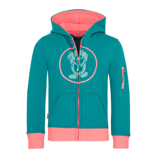 Hoodie Pullover mit Kapuze Sortland Kirschrot/Koralle