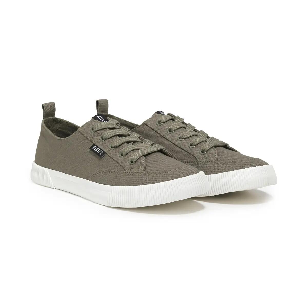 Basket basse en coton TAMARIX Homme Kaki 2/4