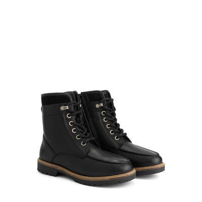 Tronstad Damen - Schnürboots - Wolle gefüttert - Schwarz