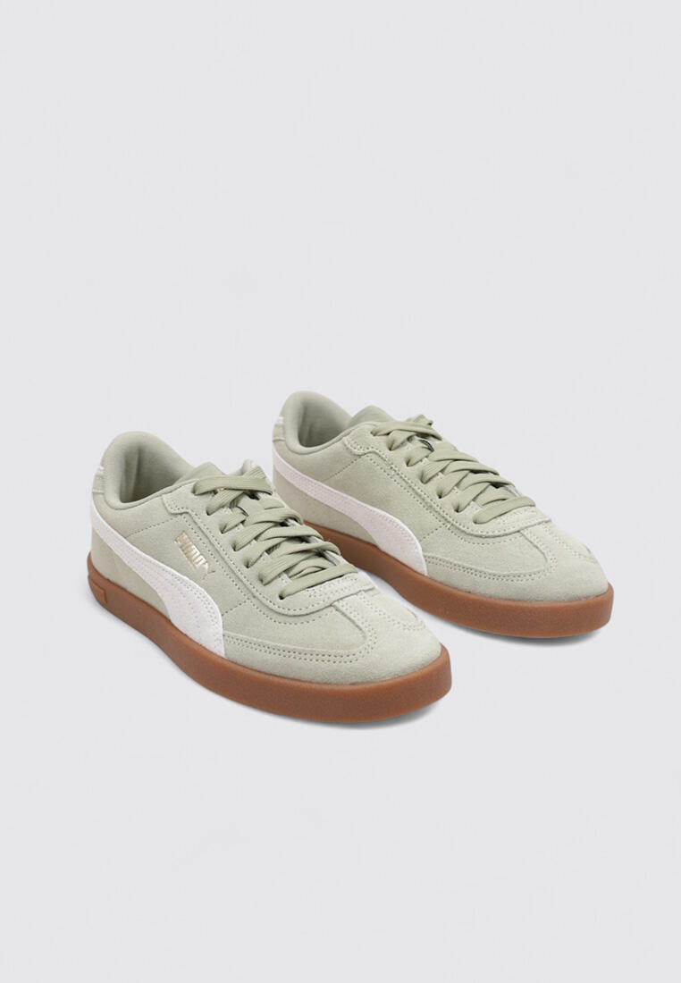 PUMA Club II Era Suede — Baskets femme cuir vert 2/5