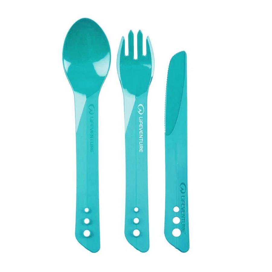 Lifeventure Vaisselle camping Ellipse 4 pcs Teal plastique léger sans BPA 4/7
