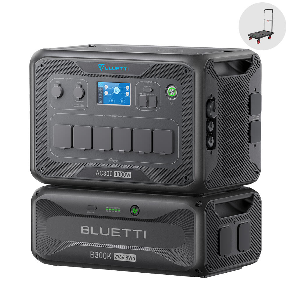 BLUETTI BLUETTI Batteria Espandibile AC300+B300K 3000W/2764,8Wh, per Campeggio,Emergenza