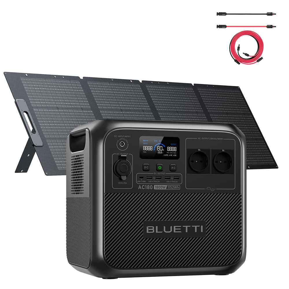 BLUETTI Baterias portáteis BLUETTI AC180 1800W+painel solar de 200W(enviado em separado)