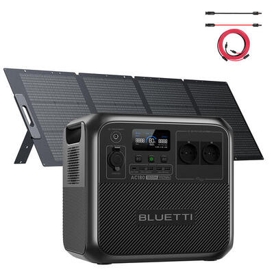 BLUETTI AC180 1800W tragbare Batterien + 200W Solarpanel (separat geliefert)