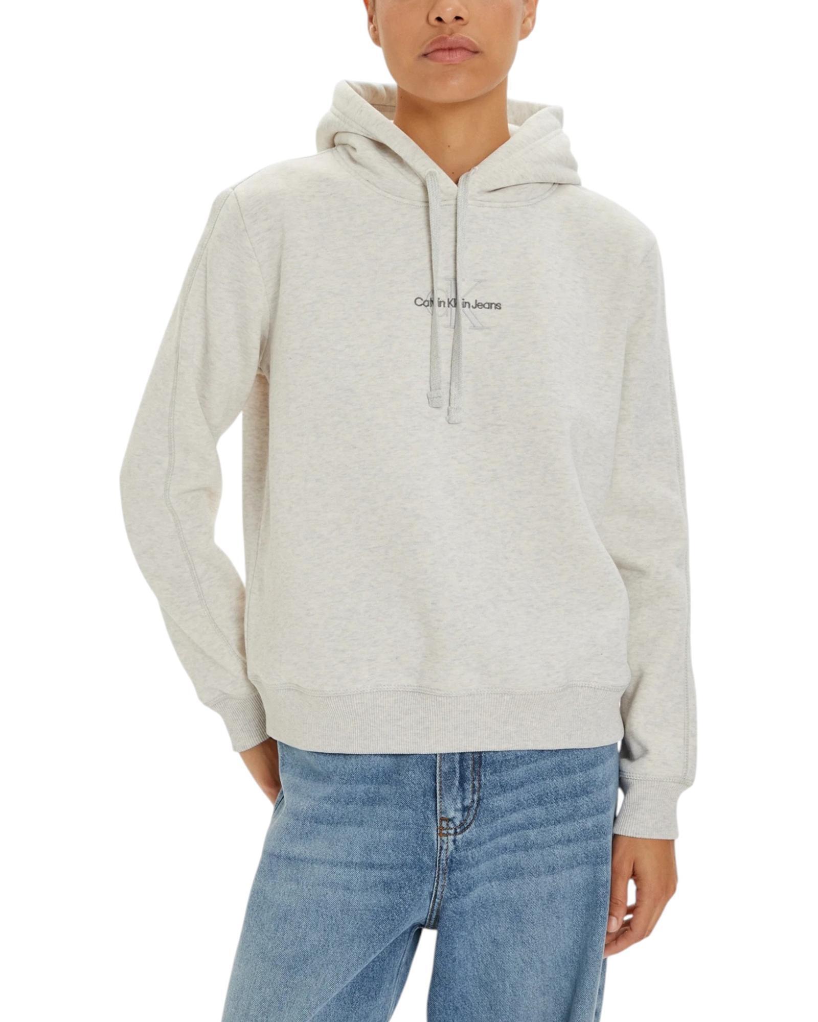 Calvin Klein Jeans Marl Hooded Long Sleeve Sweatshirt