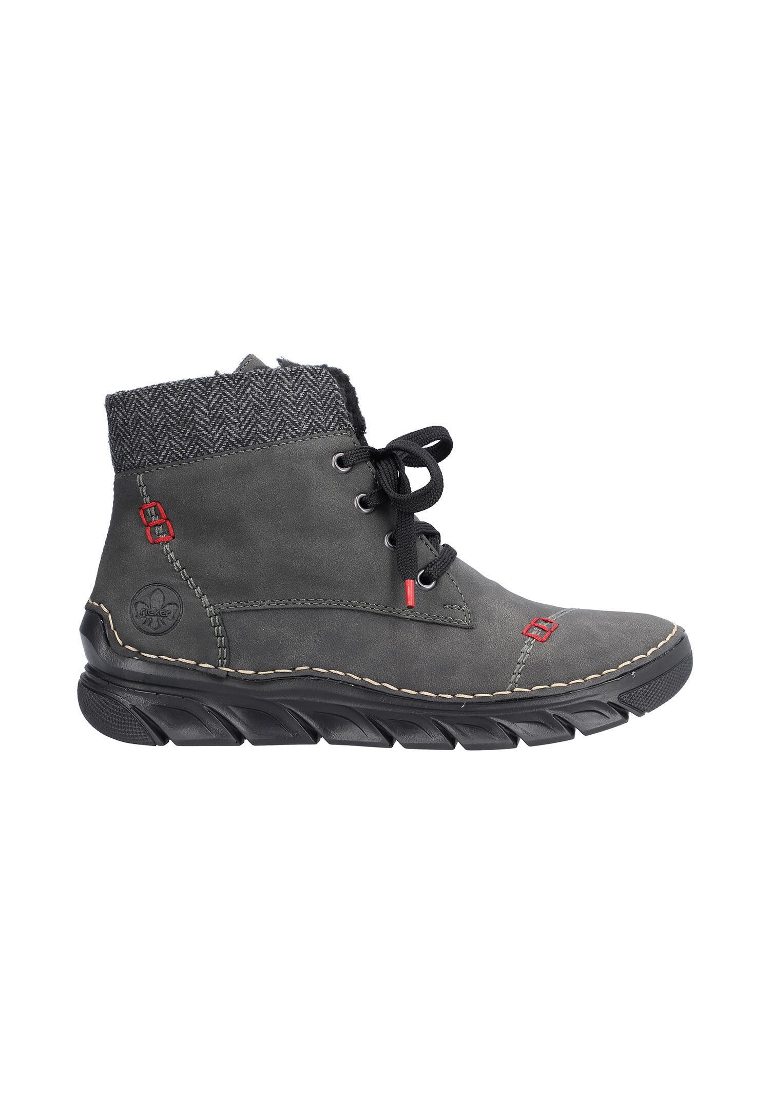 Rieker Damen Schnürstiefel Stiefelette Stiefel Warmfutter 55031-45 dunkelgrau 3/7