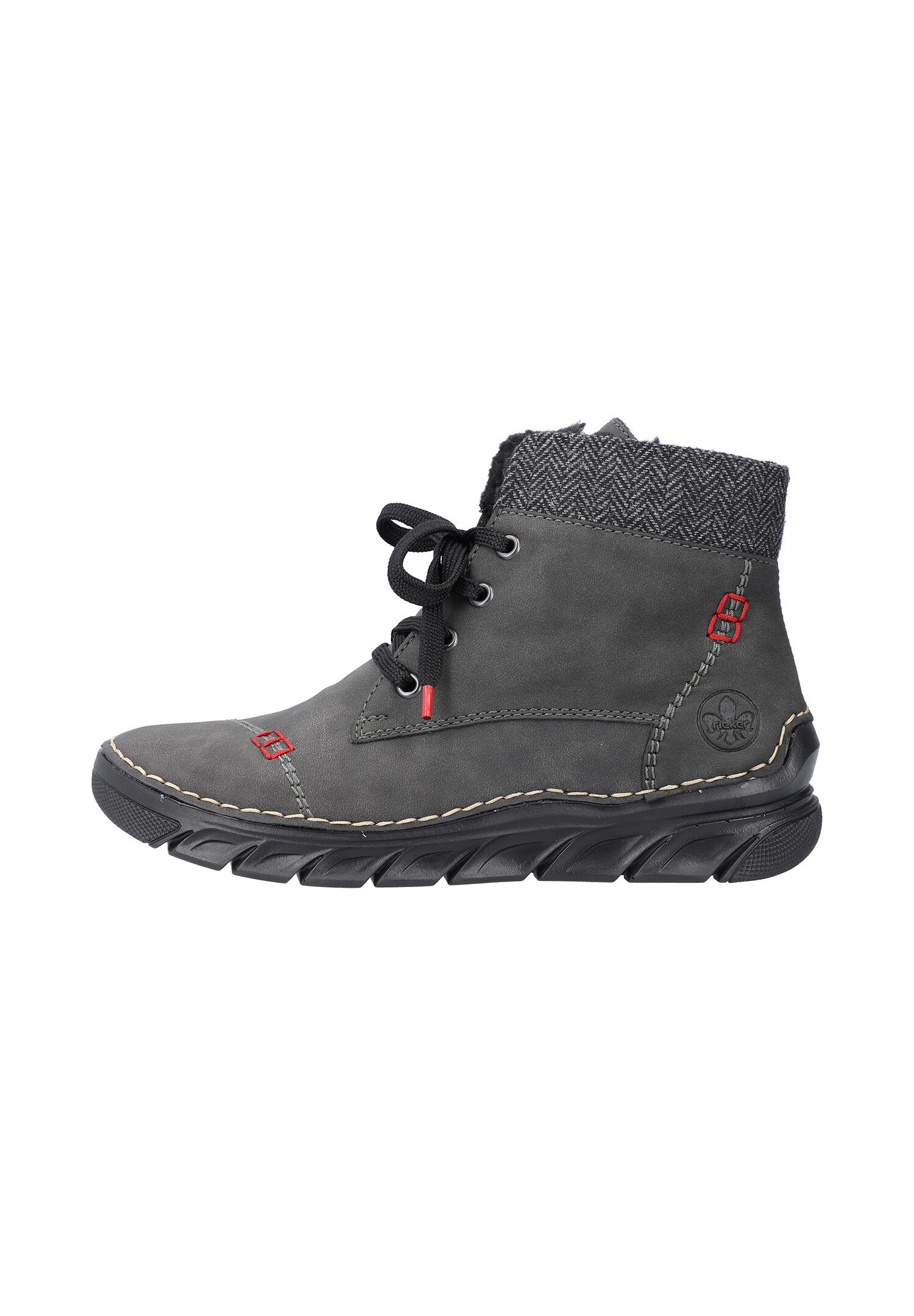 Rieker Damen Schnürstiefel Stiefelette Stiefel Warmfutter 55031-45 dunkelgrau 2/7