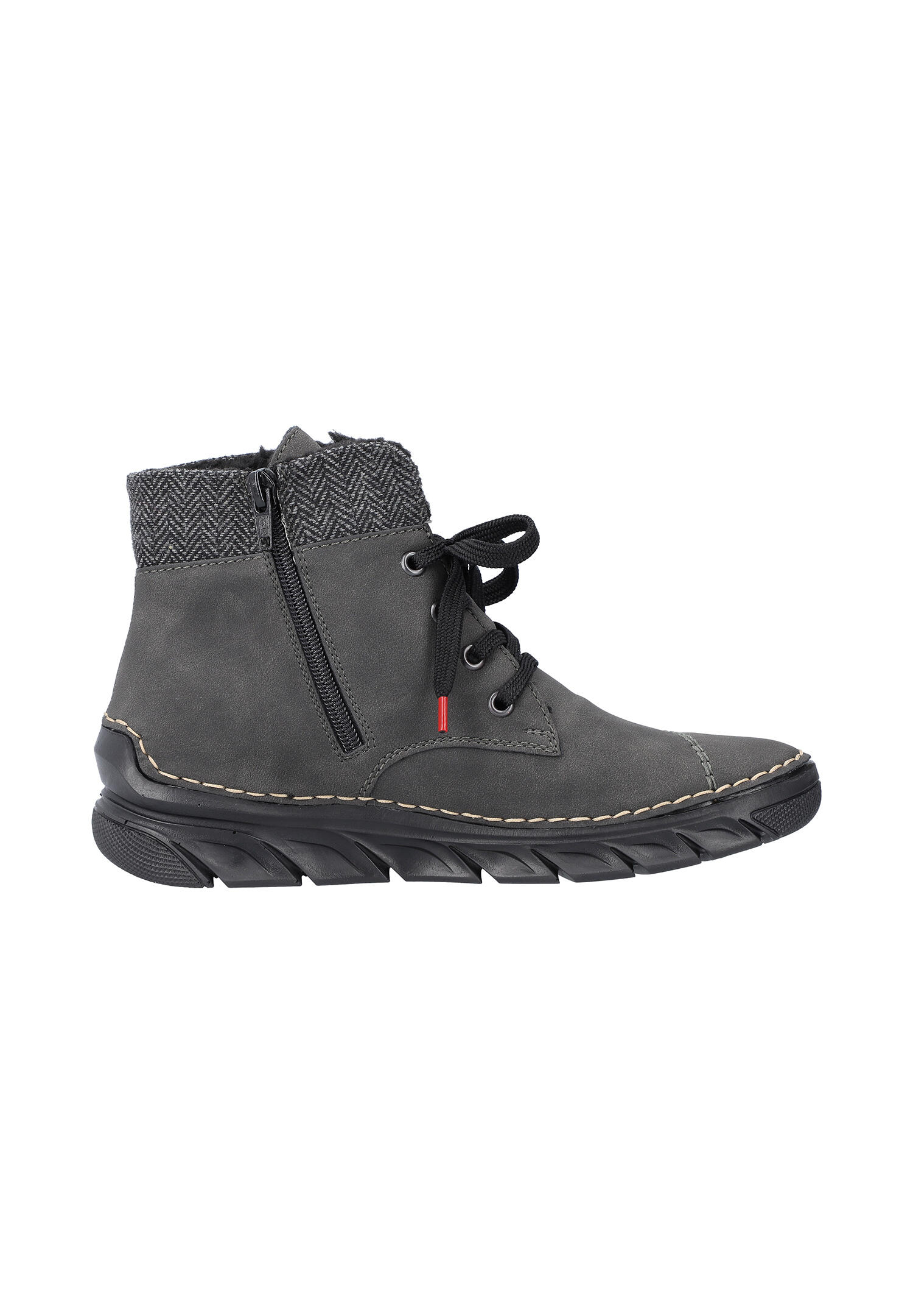 Rieker Damen Schnürstiefel Stiefelette Stiefel Warmfutter 55031-45 dunkelgrau 4/7