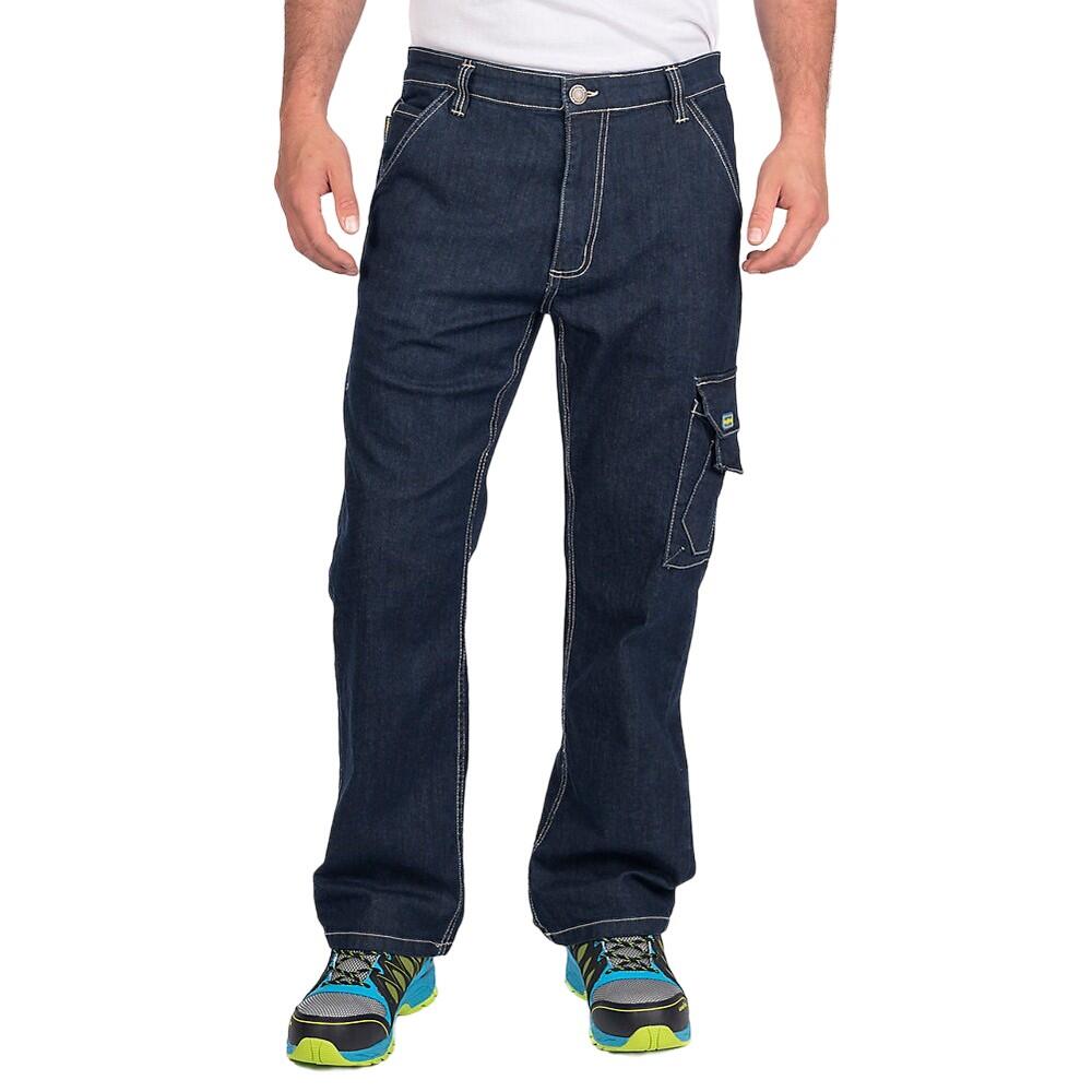 Goodyear Mens Denim Stretch Cargo Trousers