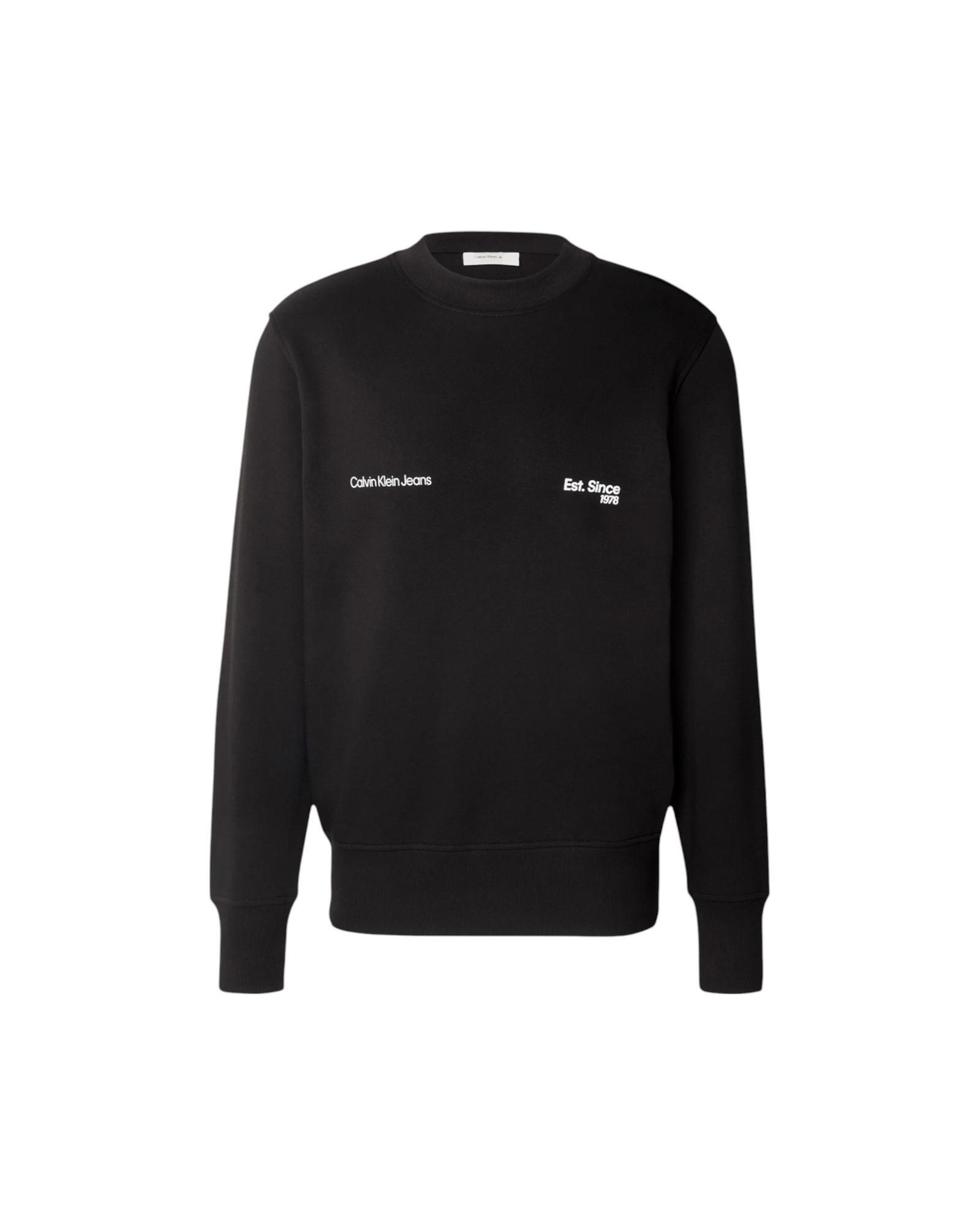 Calvin Klein Jeans Round Neck Cotton Sweatshirt with Long Sleeves