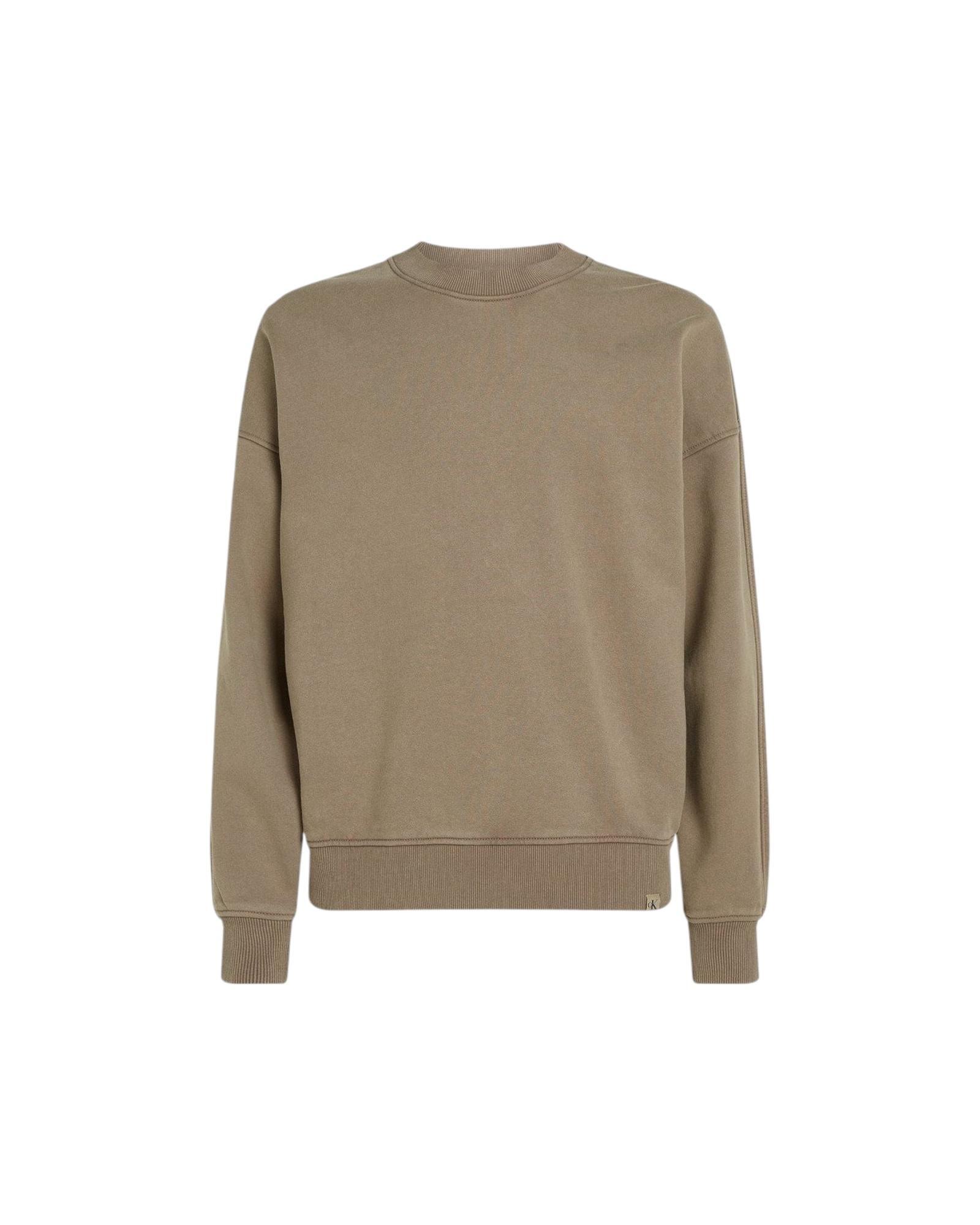 Calvin Klein Jeans Plain Round Neck Cotton Sweatshirt