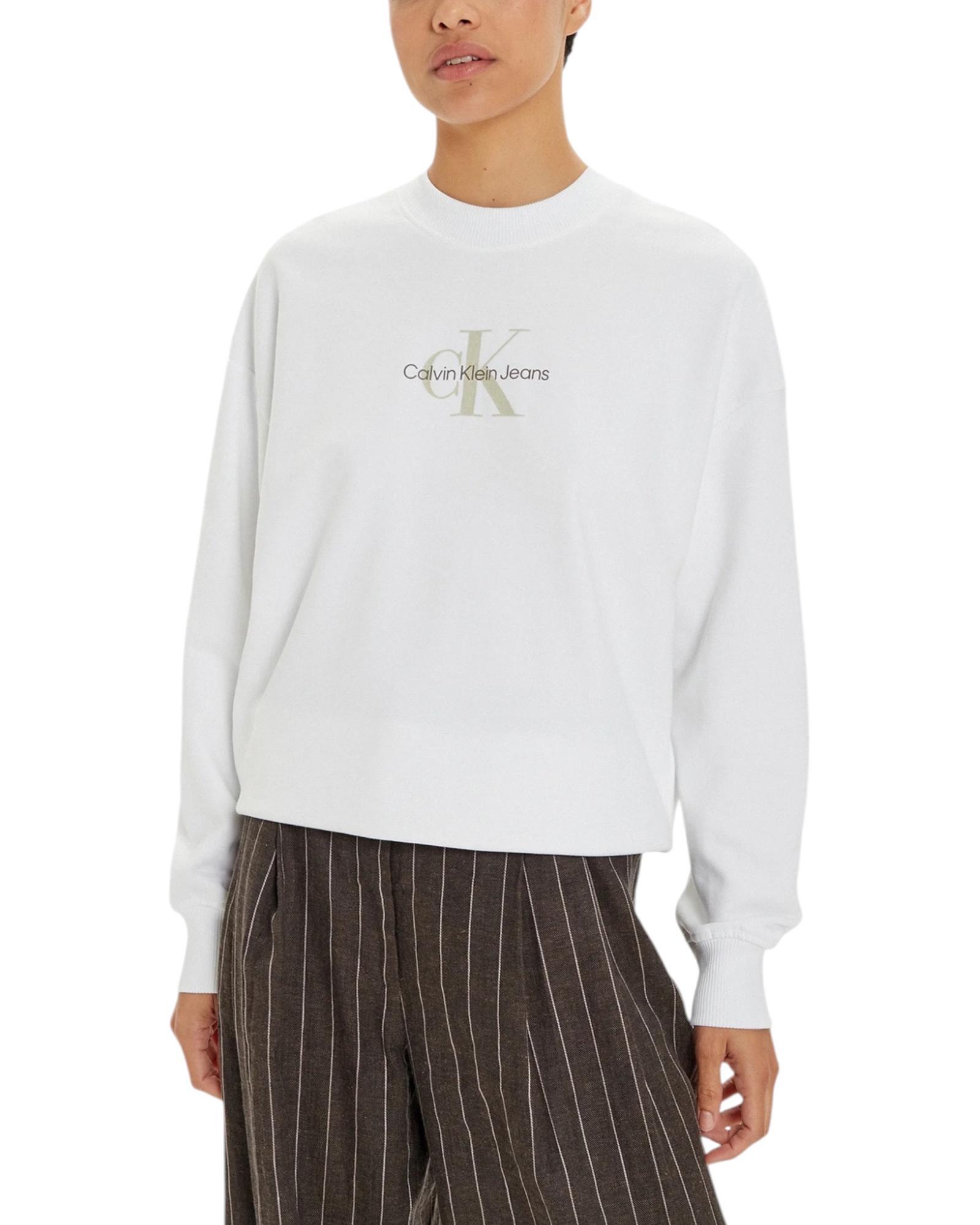 Calvin Klein Jeans Printed Cotton Round Neck Sweatshirt