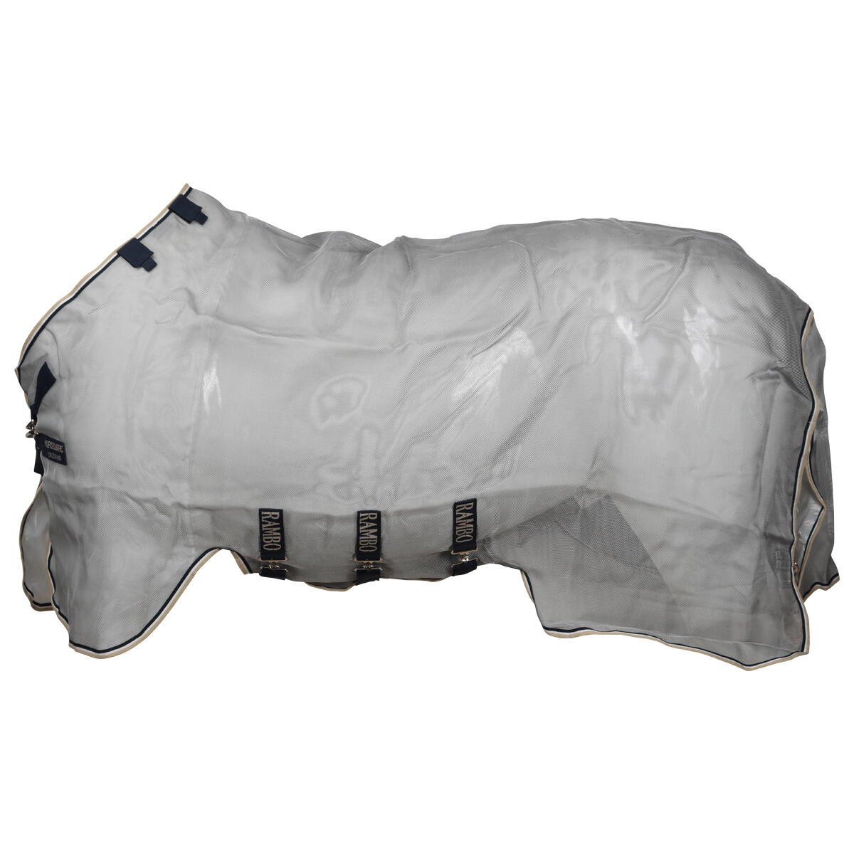 Vliegendeken Horseware Rambo Protector Met Hals Zilver-blauw 2/6