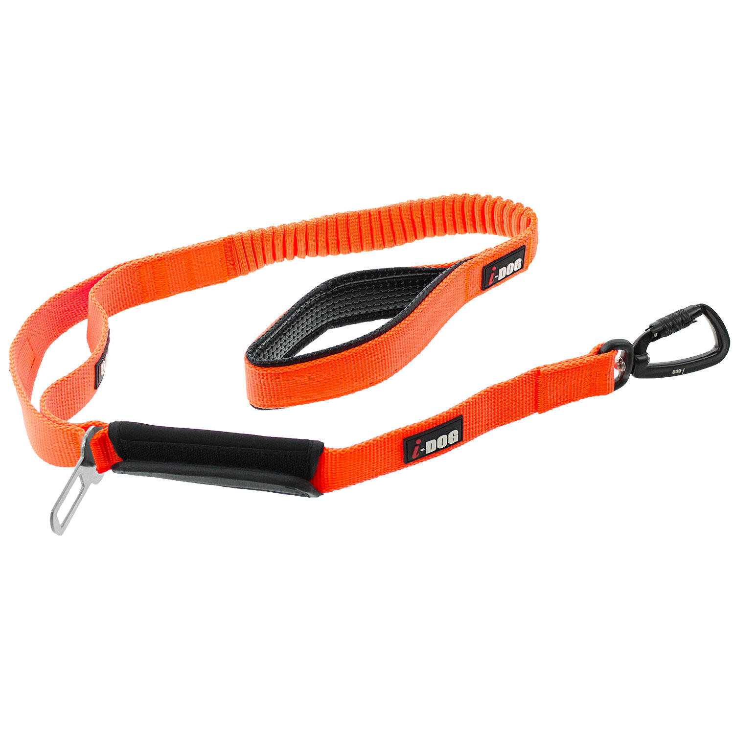I-DOG Guinzaglio per cani elastico con moschettone di sicurezza I-DOG Confort Pro Max