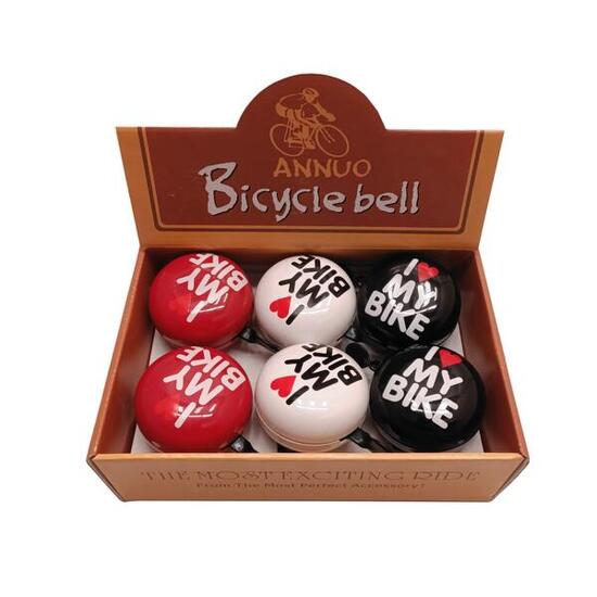 Campanello bici Falkx retrò 'I love my bike' 80 mm.