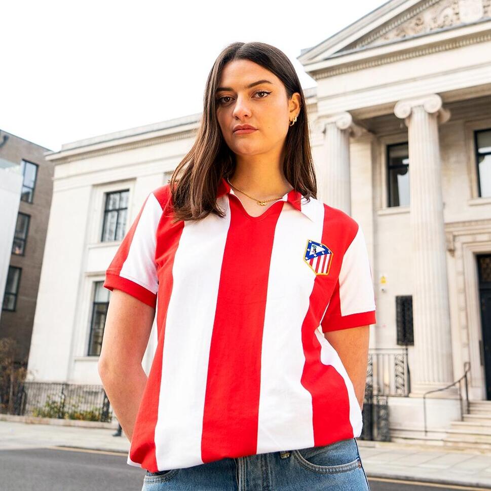 Koszulka retro piłkarska - Dorosły - Atlético Madrid 1970-71 - Czerwona-Biała